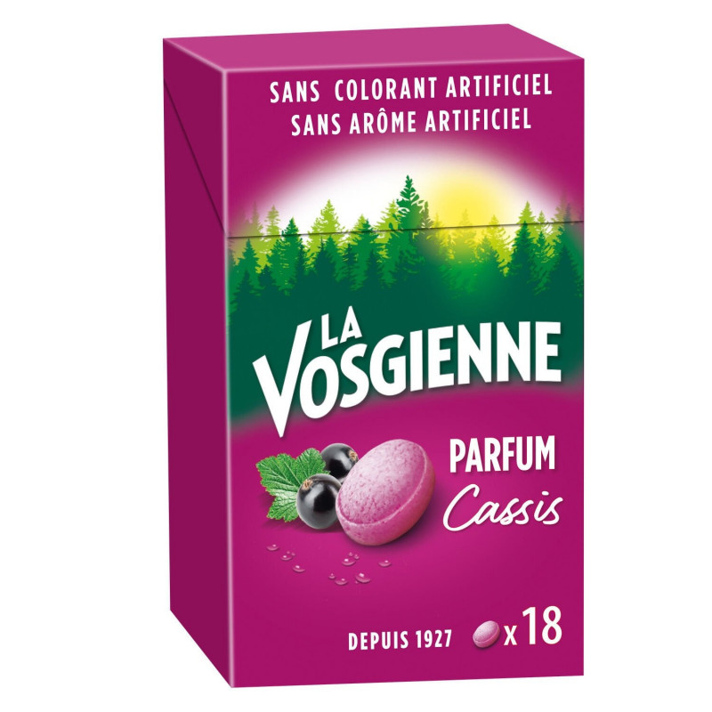 LA VOSGIENNE - Bonbons Saveur Cassis - paquet de 36 g Sonico.fr