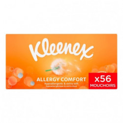 KLEENEX - Allergy Comfort Mouchoirs - boite de 56 mouchoirs  Sonico.fr