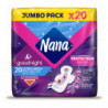 NANA - Ultra Large Goodnight avec ailettes - paquet de 20 serviettes hygiéniques Sonico.fr