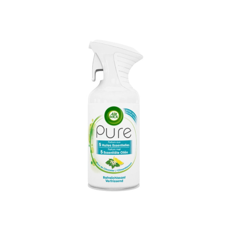 AIR WICK - Pure Spray parfum 5 huiles essentielles Rafraîchissant FreshMatic - recharge de 250 ml Sonico.fr