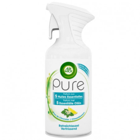 AIR WICK - Pure Spray parfum 5 huiles essentielles Rafraîchissant FreshMatic - recharge de 250 ml Sonico.fr