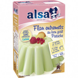 ALSA - Préparation Flan Entremets Pistache - boite de 180 g Sonico.fr