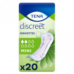 TENA - Discreet Mini Serviettes hygiéniques fuites urinaires - paquet de 20 serviettes Sonico.fr