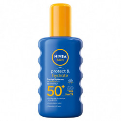 NIVEA SUN - Protect Hydrate FPS 50+ Crème Protection Solaire - spray de 200 ml Sonico.fr