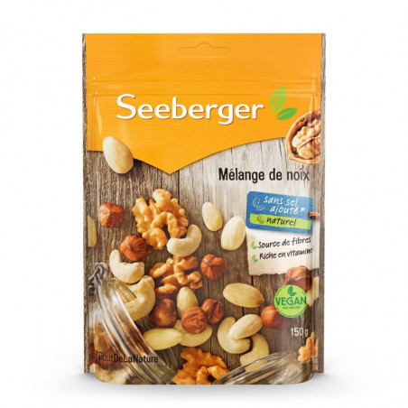 SEEBERGER - Mélange de noix - sachet de 150 g Sonico.fr
