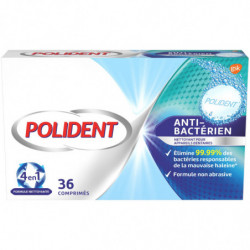 POLIDENT - Nettoyant Anti Bactérien - boite de 36 comprimés Sonico.fr