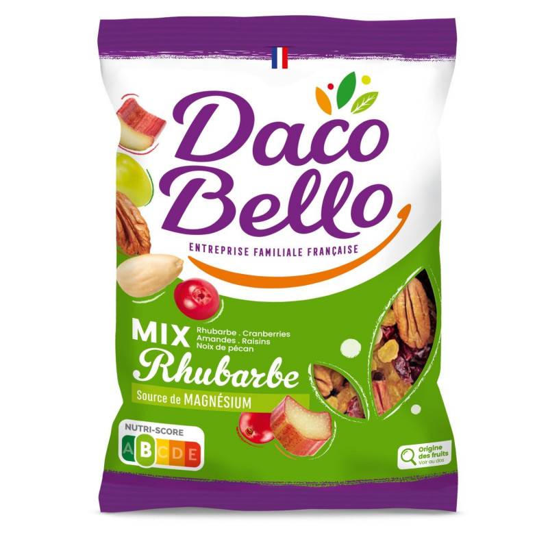 DACO BELLO - Mix Rhubarbe Fruits secs - sachet de 300 g Sonico.fr