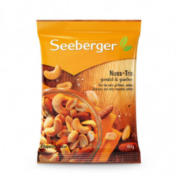 SEEBERGER - Trio de noix grillées salées Fruits secs - sachet de 150 g Sonico.fr
