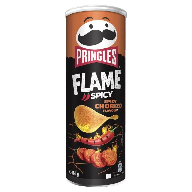PRINGLES Flame Chips tuiles saveur chorizo épicé - boite de 160 g Sonico.fr
