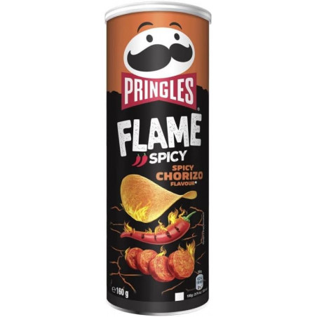 PRINGLES Flame Chips tuiles saveur chorizo épicé - boite de 160 g Sonico.fr