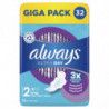 ALWAYS - Ultra Day Long Taille 2 Serviette Hygiénique Avec Ailettes - paquet de 32 serviettes Sonico.fr