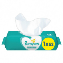 PAMPERS - Lingettes Bébé Sensitive - paquet de 52 lingettes Sonico.fr