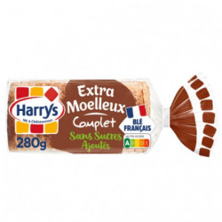 HARRYS - Pain de mie Extra Moelleux Complet Sans Sucres Ajoutée - paquet de 280 g Sonico.fr