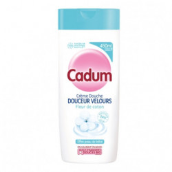 CADUM - Douceur Velours Crème Douche huile amandes douces bio coton - flacon de 450 ml Sonico.fr