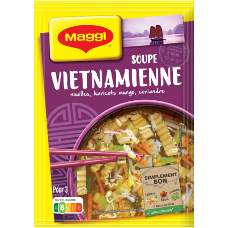 MAGGI - Soupe vietnamienne déshydratée nouilles soja coriandre sachet de 40 g Sonico.fr