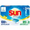 SUN - Tout en 1 Tablettes lave-vaisselle Citron - paquet de 24 Tablettes Sonico.fr