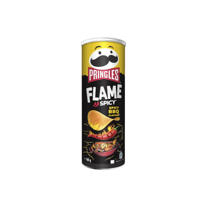 PRINGLES Flame Chips tuiles saveur Spicy Bbq - boite de 160 g Sonico.fr