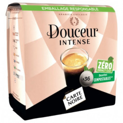 CARTE NOIRE - Douceur Intense Café Compatibles SENSEO - sachet de 36 dosettes Sonico.fr