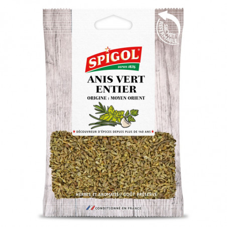 SPIGOL - Anis vert entier - Herbes - sachet de 60 g Sonico.fr