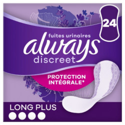 ALWAYS - Discreet Long Plus Protège-Slips Fuites uinaires- paquet de 24 Protège-Slips Sonico.fr