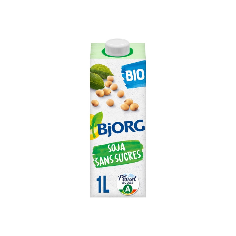 BJORG - Boisson bio à base de Soja Nature sans sucres ajoutés UHT - 1 L Sonico.fr
