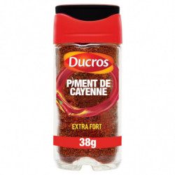 DUCROS - Piment Cayenne extra fort moulu - Epices - flacon de 38 g Sonico.fr