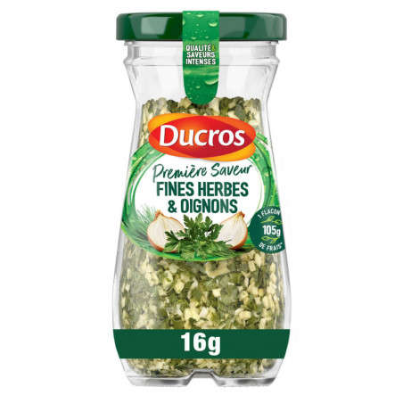 DUCROS - Fines herbes Oignons Première Saveur - Herbes - flacon de 16 g Sonico.fr