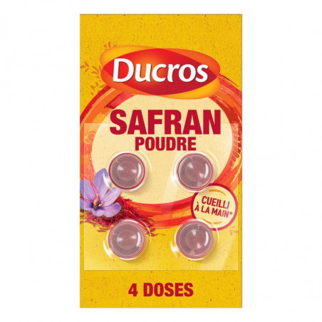 DUCROS - Safran en poudre - Epices - paquet de 4 doses de 0,1 g Sonico.fr