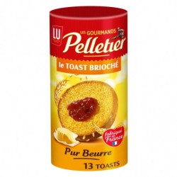 LU - Pelletier Toast Brioché - Biscottes - paquet de 13 toasts - 150 g Sonico.fr