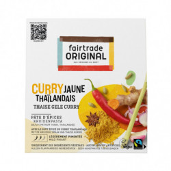 FAIR TRADE - Pate de Curry Jaune Thai - Mélange d'épices - paquet de 70 g Sonico.fr