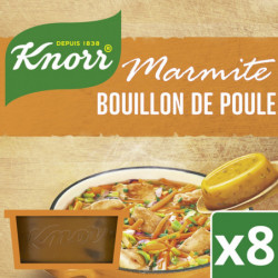KNORR - Bouillon de poule - Bouillons - paquet de 8 marmites de 28 g Sonico.fr