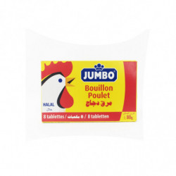 JUMBO - Bouillon saveur Poulet Halal - Bouillons - boite de 8 tablettes - 80 g  Sonico.fr