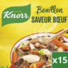 KNORR - Bouillon Saveur Buf - Bouillons - boite de 15 tablettes - 150 g  Sonico.fr