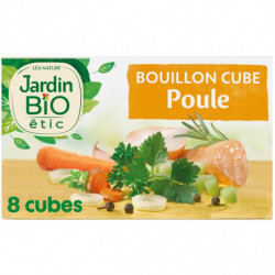 JARDIN BIO - Bouillons Cubes Poule Bio - Bouillons - boîte de 8 cubes de 10 g Sonico.fr