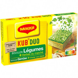 MAGGI - KUB DUO Légumes Herbes du marché - Bouillons - boite de 10 cubes - 105 g  Sonico.fr