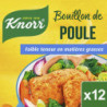 KNORR - Bouillon de Poule Dégraissé - Bouillons - boite de 12 cubes - 120 g  Sonico.fr