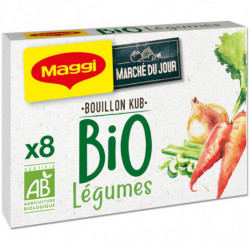 MAGGI - Bouillon Kub de Légumes Bio - Bouillons - boite de 8 cubes - 80 g  Sonico.fr