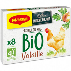 MAGGI - Bouillon Kub de Volaille Bio - Bouillons - boite de 8 cubes - 80 g  Sonico.fr