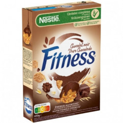 FITNESS - Céréales chocolat noir - Pétales de blé complet - boite de 450 g Sonico.fr