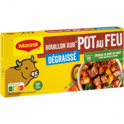 MAGGI - Bouillon Kub Pot au Feu Dégraissé - Bouillons - boite de 12 cubes - 120 g  Sonico.fr