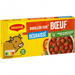 MAGGI - Bouillon Kub Buf Dégraissé - Bouillons - boite de 12 cubes - 120 g  Sonico.fr