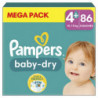 PAMPERS - Baby-Dry taille 4+ (10-15 kg) Couches Bébé - paquet de 86 couches Sonico.fr