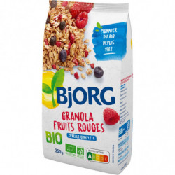 BJORG - Céréales Granola Fruits Rouges Bio - Mueslis et Avoines - paquet de 350 g Sonico.fr