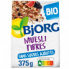 BJORG - Muesli Fibres Bio - Mueslis et Avoines - paquet de 375 g Sonico.fr