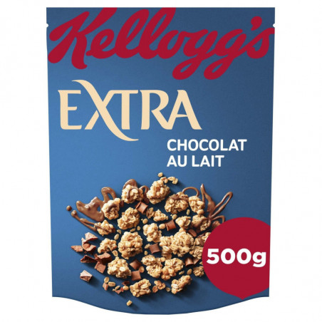 KELLOGG'S - Céréales Extra chocolat au lait - Mueslis et Avoines - sachet de 500 g Sonico.fr