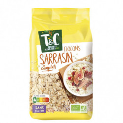 TERRES ET CEREALES - Flocons de Sarrasin Complets sans gluten Bio - paquet de 500 g Sonico.fr