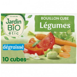 JARDIN BIO - Bouillons Cubes Légumes Dégraissé Bio - boîte de 10 cubes de 9 g Sonico.fr