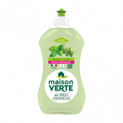 MAISON VERTE - Liquide vaisselle Basilic Thym - flacon de 500 ml Sonico.fr