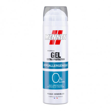 MENNEN - Gel de Rasage Extra Protection Hypoallergénique Peaux Sensibles - bombe de 200 ml Sonico.fr