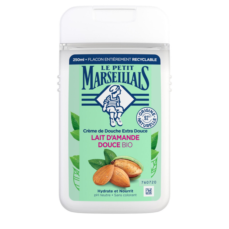 LE PETIT MARSEILLAIS - Crème de Douche au Lait d'Amande douce - flacon de 250 ml Sonico.fr
